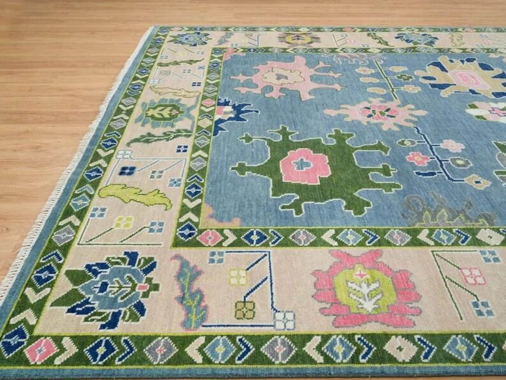The NILUFAR Hand-Knotted Oushak Wool Rug